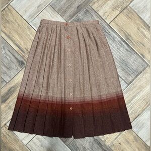 Vintage herringbone ombre wool skirt